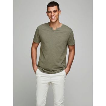 Abbigliamento Uomo T-shirt & Polo Jack & Jones 12164972 SPLIT-DUSKY GREEN Verde