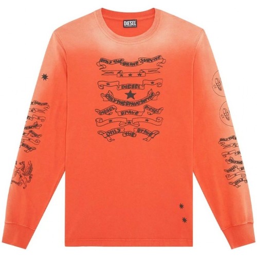Abbigliamento Uomo T-shirt & Polo Diesel T-Just-Ls-E3 Maglietta Arancio