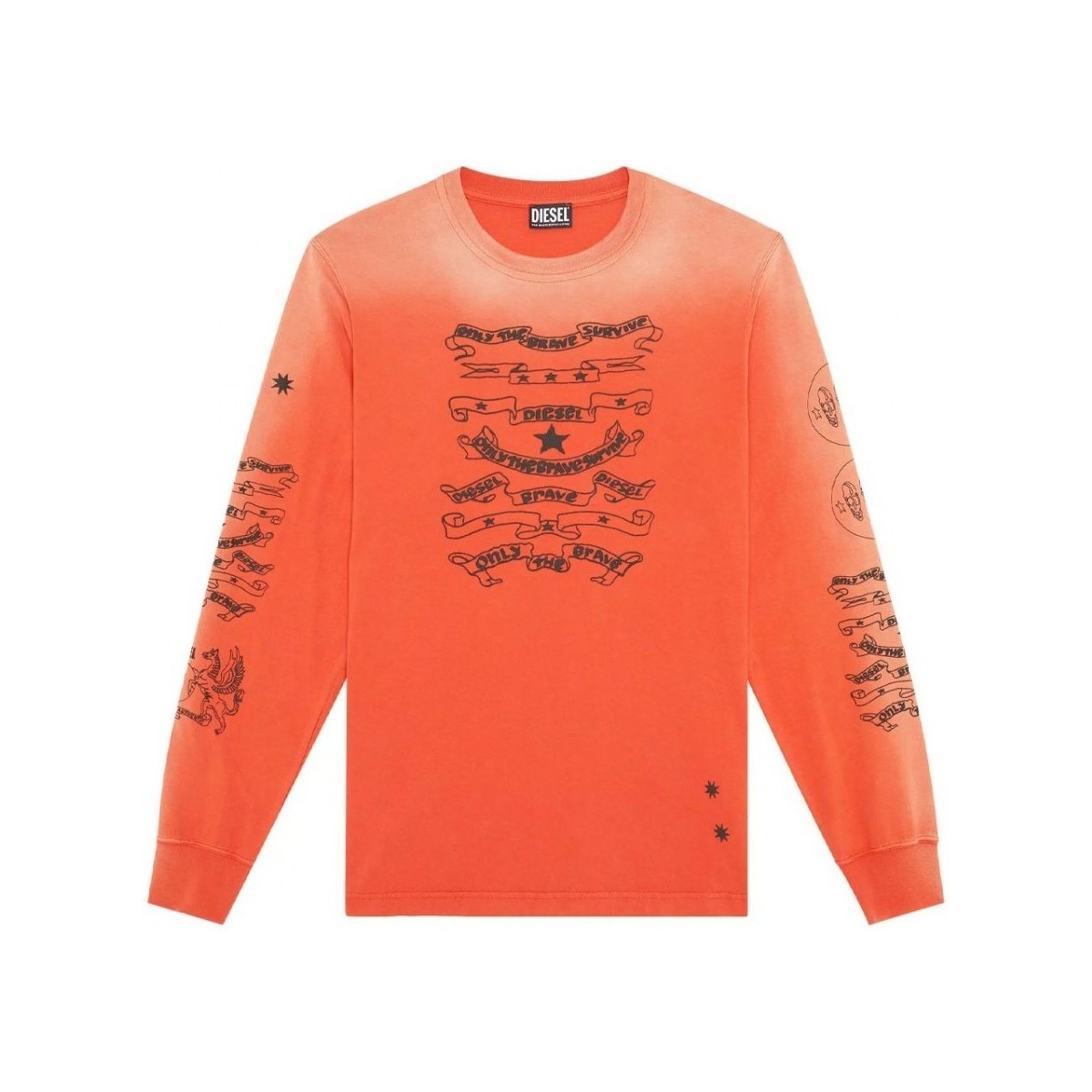 Abbigliamento Uomo T-shirt & Polo Diesel T-Just-Ls-E3 Maglietta Arancio