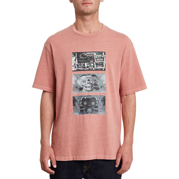Abbigliamento Uomo T-shirt maniche corte Volcom Animoscillator Fa Ss Desert Sand Rosso