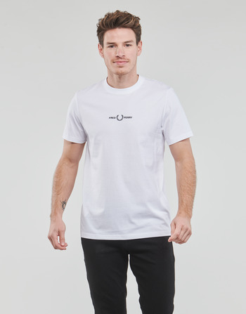 Abbigliamento Uomo T-shirt maniche corte Fred Perry EMBROIDERED T-SHIRT Bianco