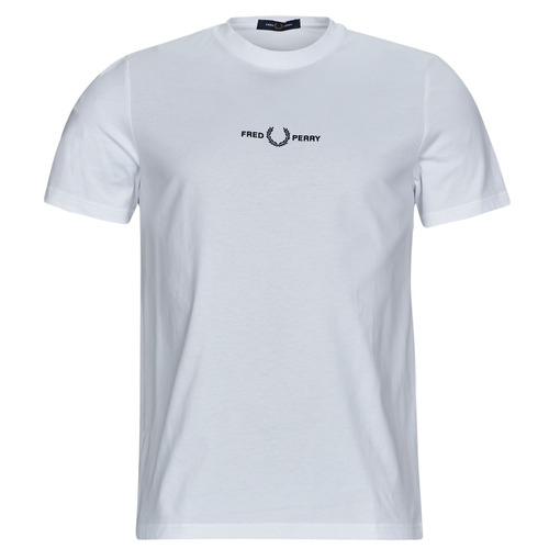 Abbigliamento Uomo T-shirt maniche corte Fred Perry EMBROIDERED T-SHIRT Bianco