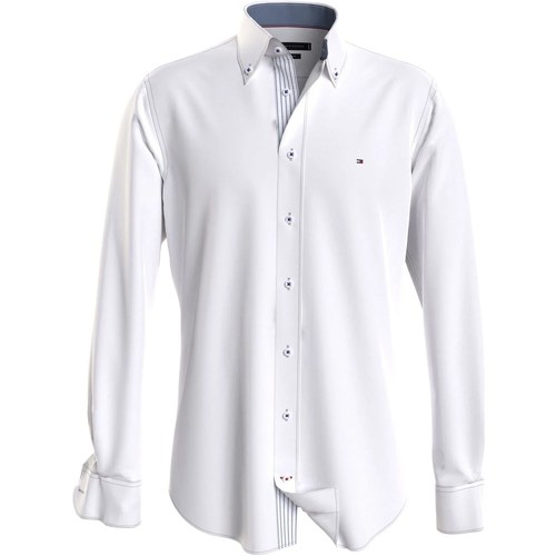 Abbigliamento Uomo Camicie maniche lunghe Tommy Hilfiger MW0MW26016 Bianco