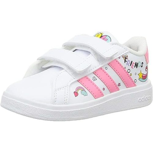 Scarpe Bambina Sneakers basse adidas Originals Grand Court Minnie Bianco-White/Pink