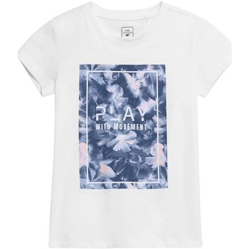 Abbigliamento Bambina T-shirt maniche corte 4F JTSD006 Bianco