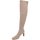 Scarpe Donna Stivali Corina Stivali alti donna sopra al ginocchio in tessuto beige a punta Beige