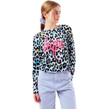 Abbigliamento Bambina T-shirts a maniche lunghe Hype Leopard Nero