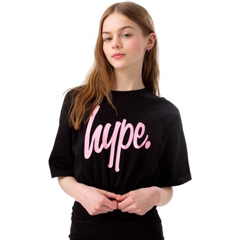 Abbigliamento Bambina T-shirts a maniche lunghe Hype HY7374 Nero
