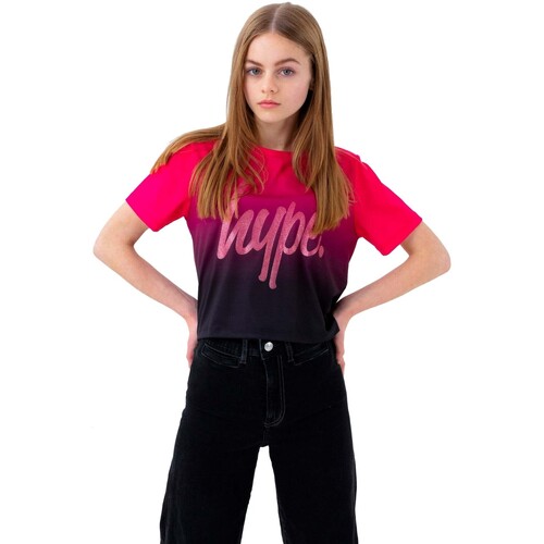 Abbigliamento Bambina T-shirts a maniche lunghe Hype HY7400 Nero