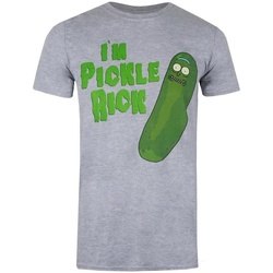 Abbigliamento Uomo T-shirts a maniche lunghe Rick And Morty I’m Pickle Rick Grigio