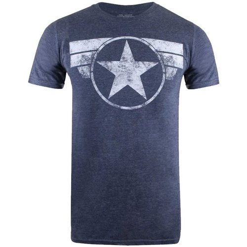 Abbigliamento T-shirts a maniche lunghe Captain America TV1672 Blu