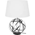 lampada da soggiorno tondo metallo antracite e bianco