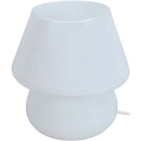 Casa Lampade d’ufficio Tosel lampada da comodino tondo vetro bianco Bianco