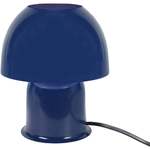 lampada da comodino tondo metallo blu