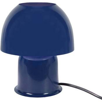 Tosel lampada da comodino tondo metallo blu Blu