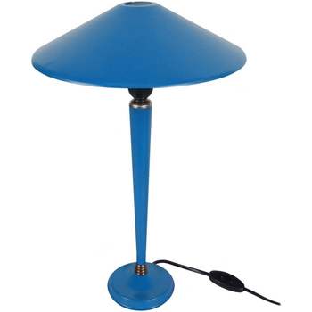 Casa Lampade d’ufficio Tosel lampada da comodino tondo metallo blu Blu
