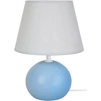 Casa Lampade d’ufficio Tosel lampada da comodino tondo legno blu e grigio Blu