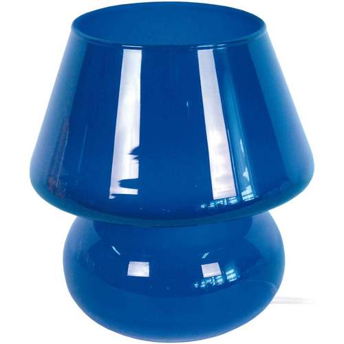 Casa Lampade d’ufficio Tosel lampada da comodino tondo vetro blu Blu
