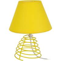Casa Lampade d’ufficio Tosel lampada da comodino tondo metallo giallo Giallo