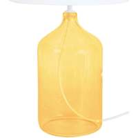Casa Lampade d’ufficio Tosel lampada da comodino tondo vetro giallo e bianco Giallo