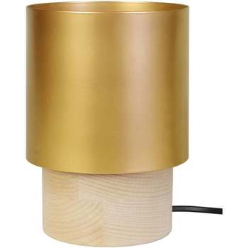 Casa Lampade d’ufficio Tosel lampada da comodino tondo metallo naturale e dorato Beige