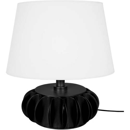 Casa Lampade d’ufficio Tosel lampada da soggiorno tondo metallo bianco e nero Nero