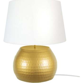 Casa Lampade d’ufficio Tosel lampada da soggiorno tondo metallo oro e bianco Oro