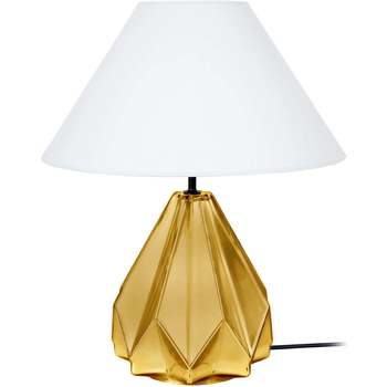 Casa Lampade d’ufficio Tosel lampada da soggiorno tondo vetro oro e bianco Oro