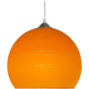Casa Lampadari / sospensioni e plafoniere Tosel Lampada a sospensione tondo vetro arancia Arancio