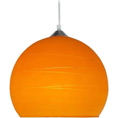 Casa Lampadari / sospensioni e plafoniere Tosel Lampada a sospensione tondo vetro arancia Arancio