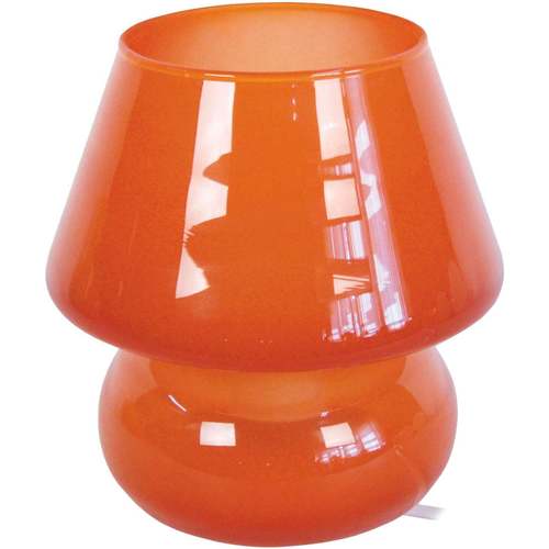 Casa Lampade d’ufficio Tosel lampada da comodino tondo vetro arancia Arancio