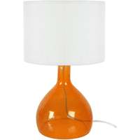 Casa Lampade d’ufficio Tosel lampada da comodino tondo vetro arancio e bianco Arancio
