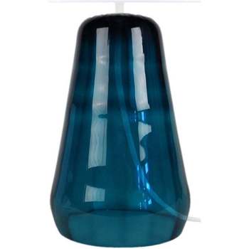 Tosel lampada da comodino tondo vetro olio e bianco Blu