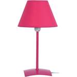 lampada da comodino tondo metallo rosa