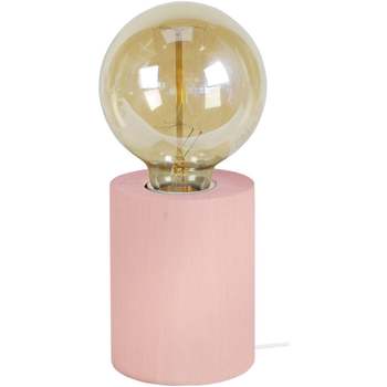 Casa Lampade d’ufficio Tosel lampada da comodino tondo legno rosa Rosa