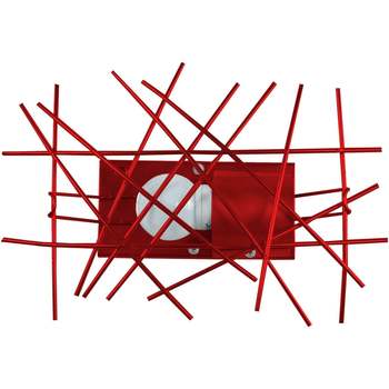 Casa Applique Tosel Applique rettangolare metallo rosso Rosso