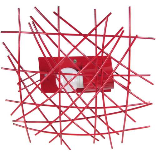 Casa Lampadari / sospensioni e plafoniere Tosel Plafoniera rettangolare metallo rosso Rosso