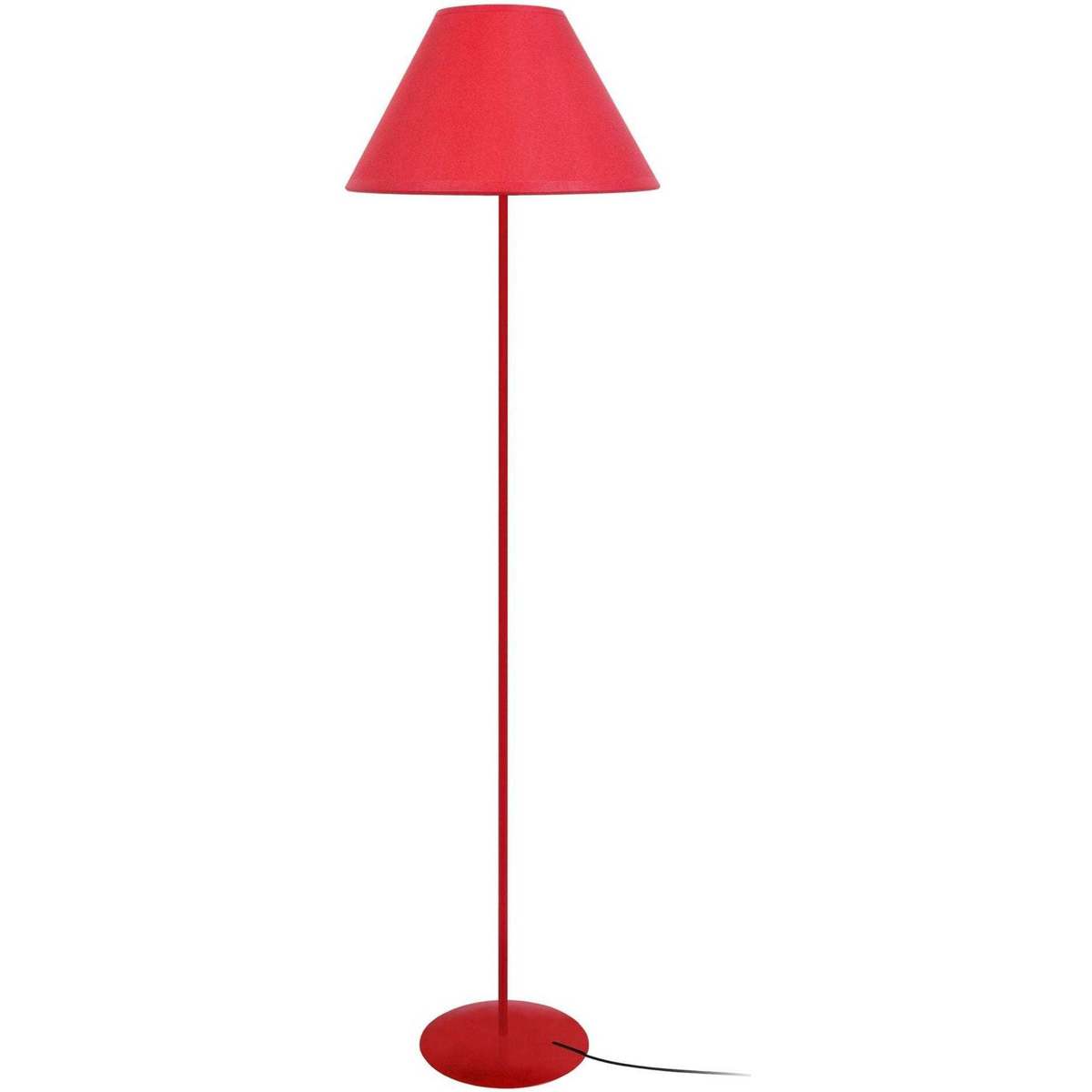Tosel Lampada da terra tondo metallo rosso Rosso - Casa Lampade da terra  101,00 €