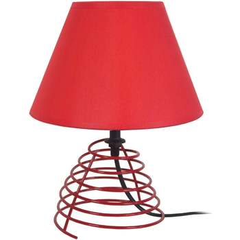 Casa Lampade d’ufficio Tosel lampada da comodino tondo metallo rosso Rosso