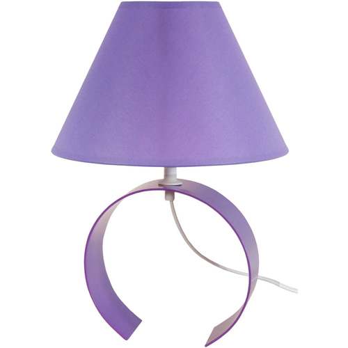Casa Lampade d’ufficio Tosel lampada da comodino tondo metallo viola Viola