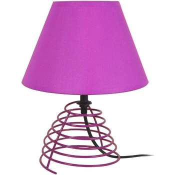 Casa Lampade d’ufficio Tosel lampada da comodino tondo metallo viola Viola