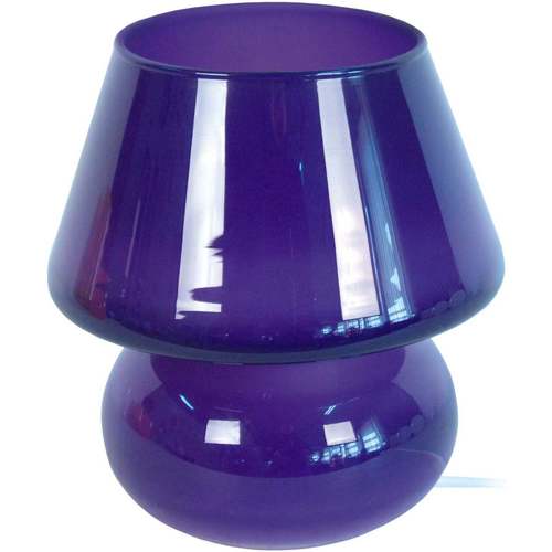 Casa Lampade d’ufficio Tosel lampada da comodino tondo vetro viola Viola