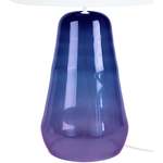 lampada da comodino tondo vetro viola e bianco