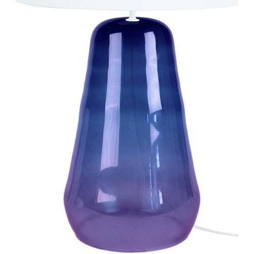 Casa Lampade d’ufficio Tosel lampada da comodino tondo vetro viola e bianco Viola