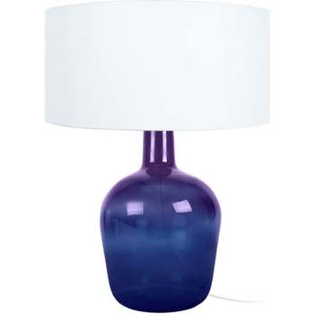 Casa Lampade d’ufficio Tosel lampada da comodino tondo vetro viola e bianco Viola