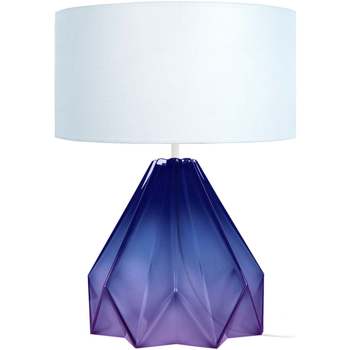 Casa Lampade d’ufficio Tosel lampada da soggiorno tondo vetro viola e bianco Viola