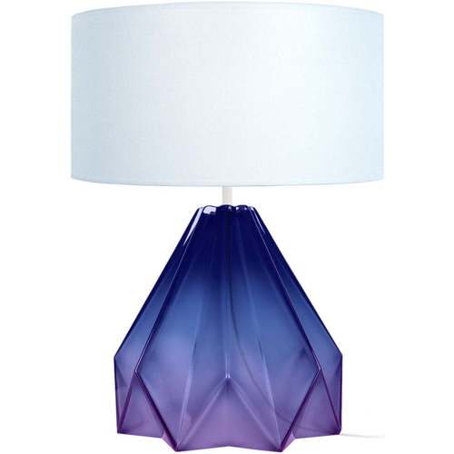 Casa Lampade d’ufficio Tosel lampada da soggiorno tondo vetro viola e bianco Viola