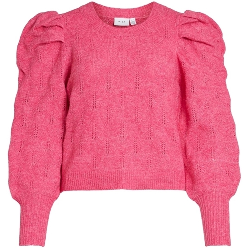 Abbigliamento Donna Maglioni Vila Knit Elania L/S - Fandango Pink Rosa