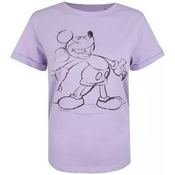 Abbigliamento Donna T-shirts a maniche lunghe Disney Mickey Giggles Viola