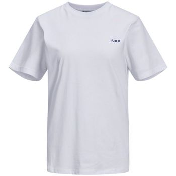Abbigliamento Donna T-shirt & Polo Jjxx 12206974 JXANNA-BRIGHT WHITE/ESTATE BLUE Bianco